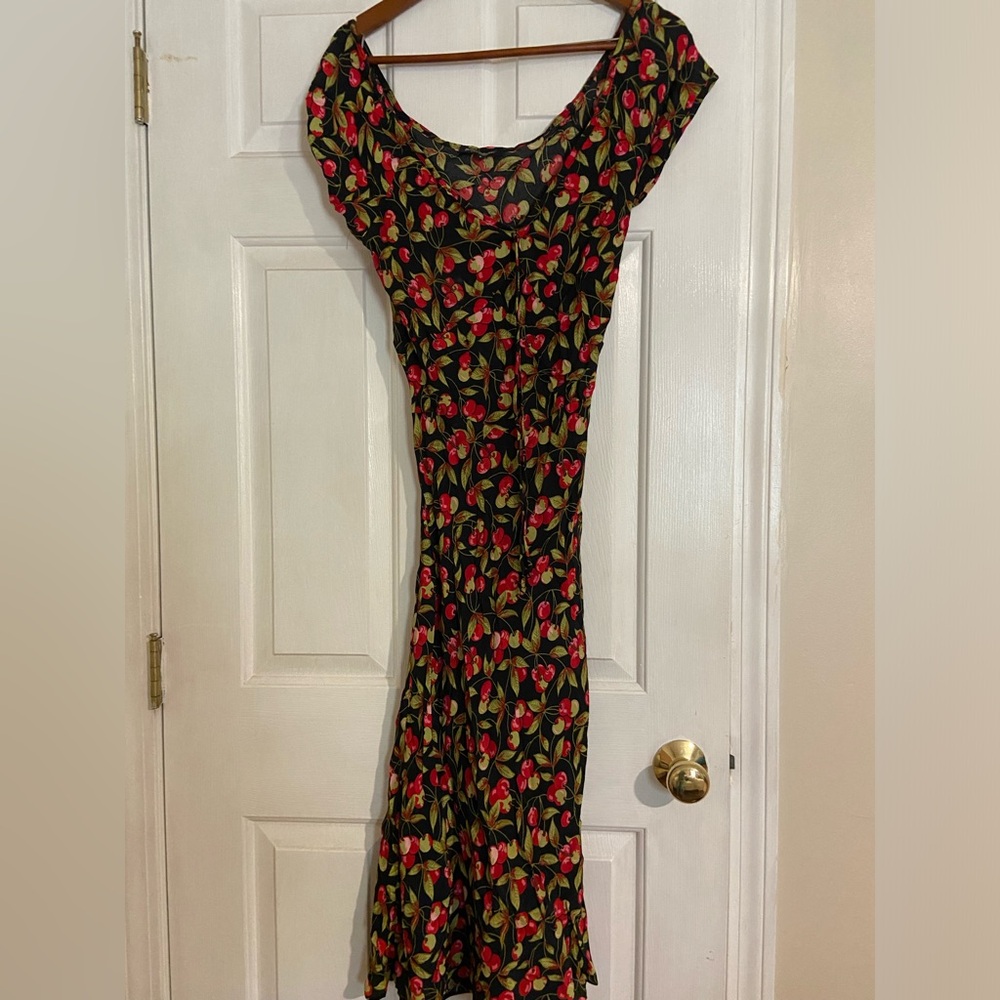 Rare 90s Vintage Betsey Johnson Cherry Dress